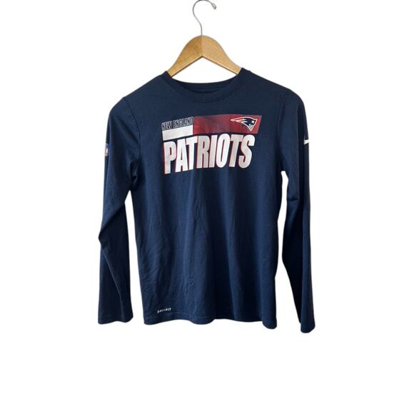 Nike Dri-Fit NFL Onfield Apparel Nike Tee New England Patriots Shirt Boys 10/12 - Picture 1 of 8
